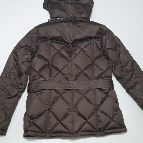 Barbour Nation Down Umber Brown Hooded Jacket - Picture 12 of 12